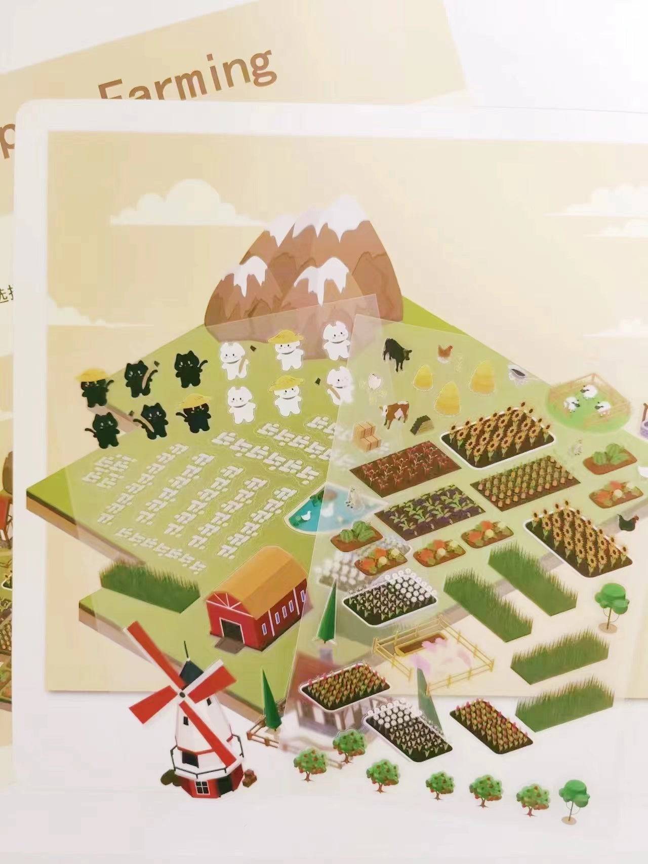 Miniature Sticker Scenes! DIY 3D Coffee Shop|Happy Farming|Dream House - OPICRAFT