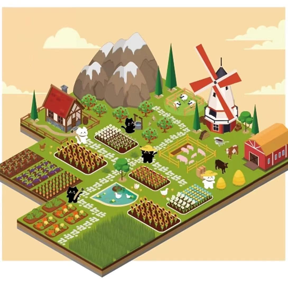 Miniature Sticker Scenes! DIY 3D Coffee Shop|Happy Farming|Dream House - OPICRAFT