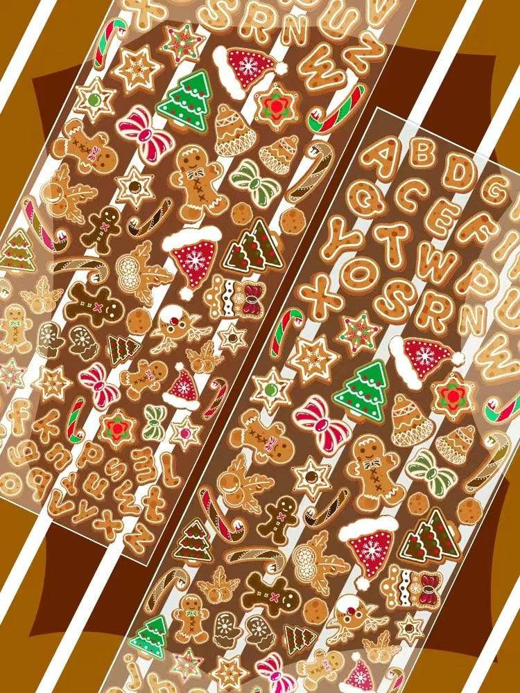 Christmas Gingerbread Sticker Sheet - OPICRAFT