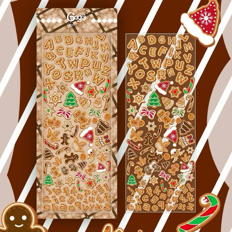 Christmas Gingerbread Sticker Sheet - OPICRAFT
