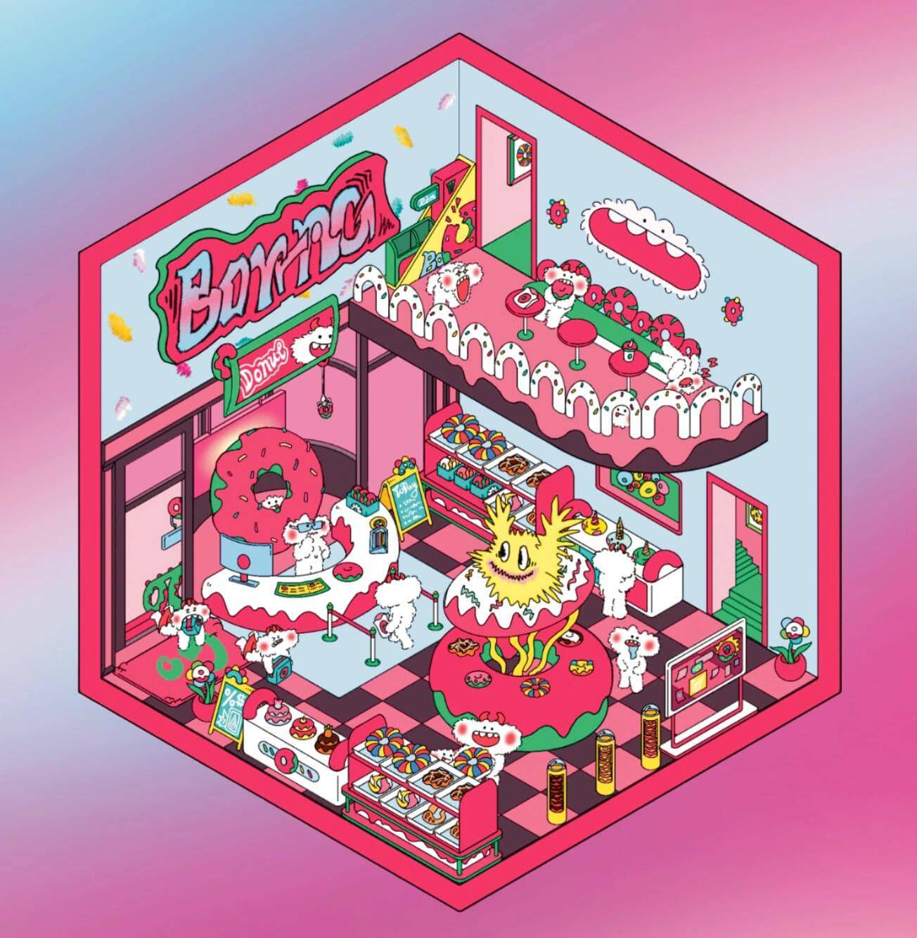 Y2K Dessert Shop DIY 3D Sticker Scene Pre Sale - OPICRAFT