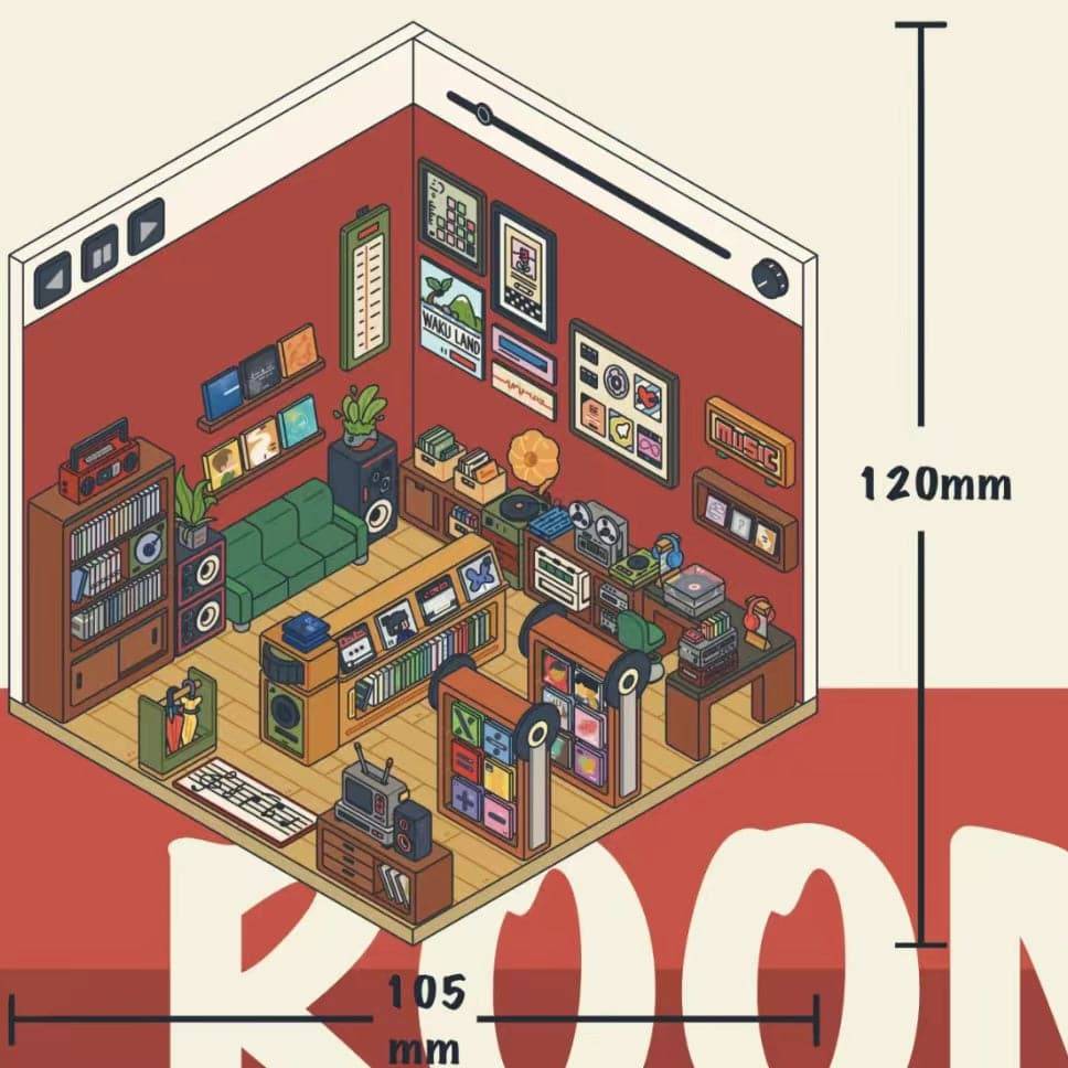 DIY 3D Scene Stickers: Make A Record Shop|Game Store|Parcel Hub - OPICRAFT