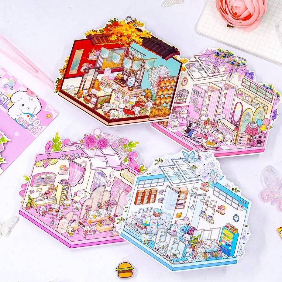 Sticker Scene: Make Warm Home|Clothing Shop|Chinese Restaurant|Hot Spring - OPICRAFT