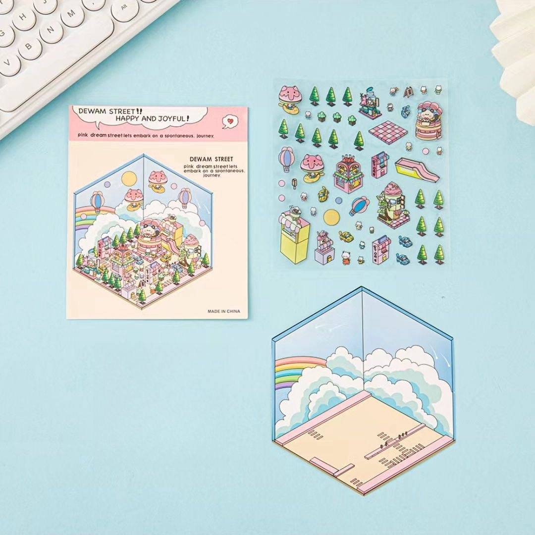 Sticker Scene: DIY Picnic|Magical Library|Spring Party|Beach|Amusement Park|Record Store - OPICRAFT