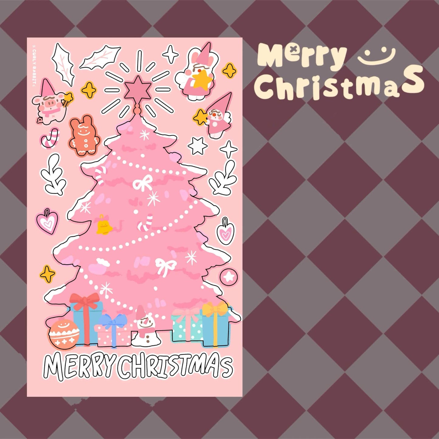 Christmas Stickers|Scrapbook Stickers|Sticker Sheet|Journal Stickers - OPICRAFT