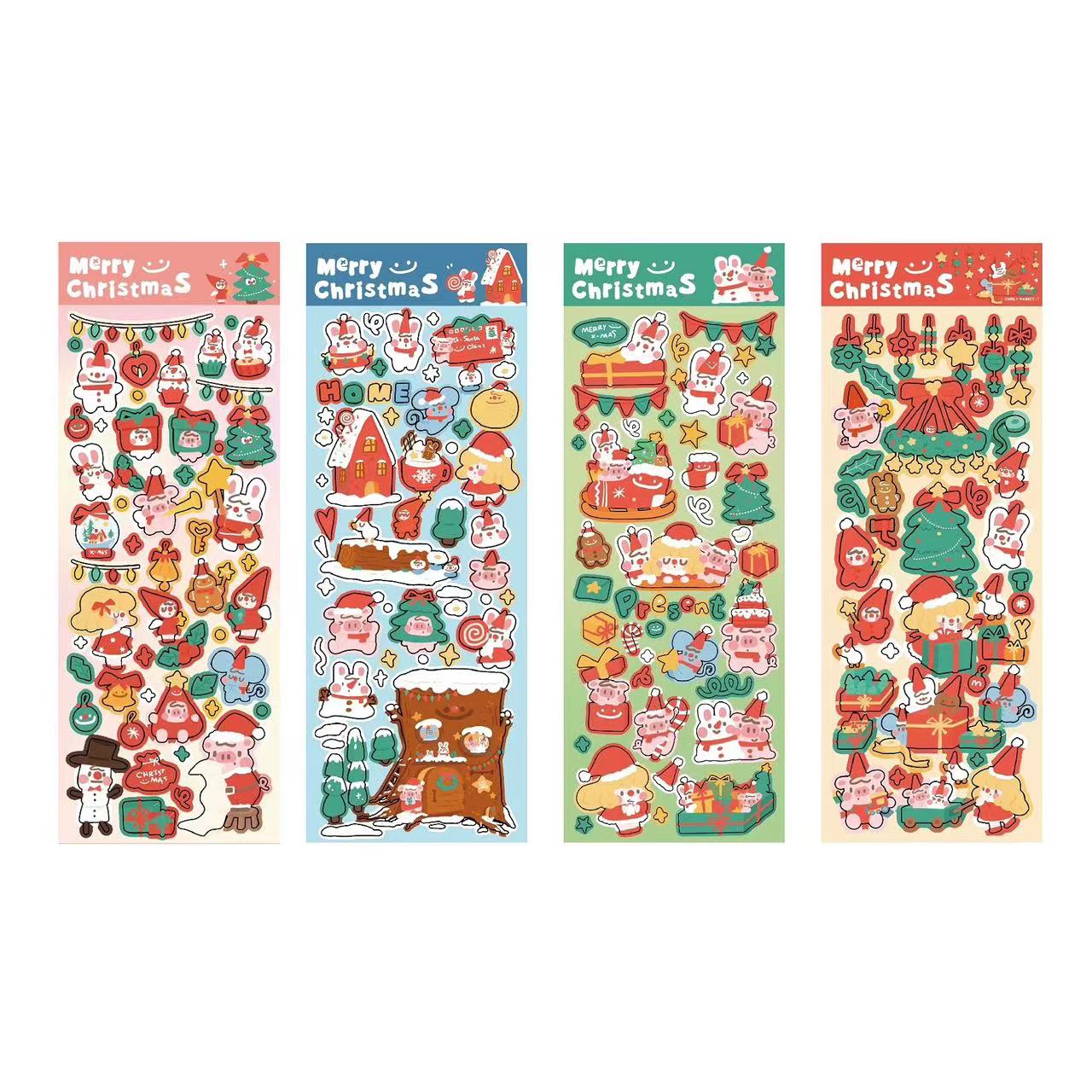 Christmas Stickers|Scrapbook Stickers|Sticker Sheet|Journal Stickers - OPICRAFT