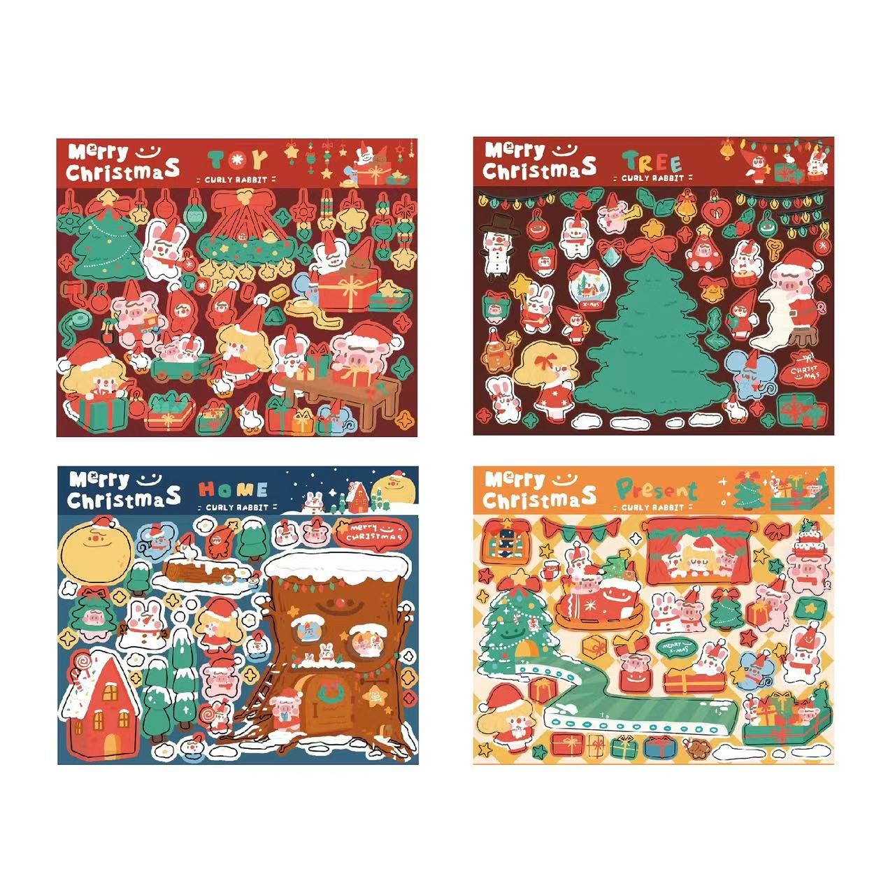 Christmas Stickers|Scrapbook Stickers|Sticker Sheet|Journal Stickers - OPICRAFT