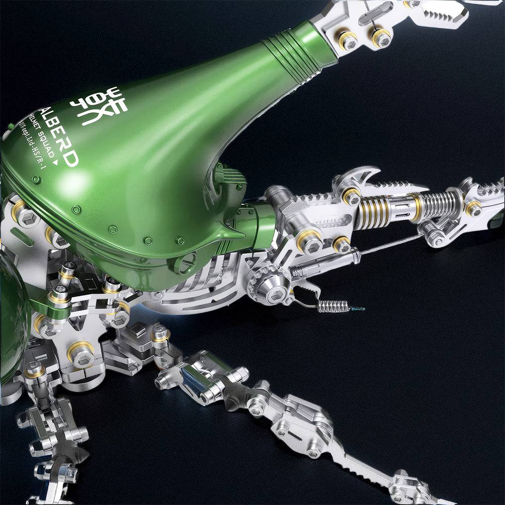 Intricate 3D Metal Beetle Model Kit with Long Horn - Perfect DIY Puzzle Adventure! - OPICRAFT