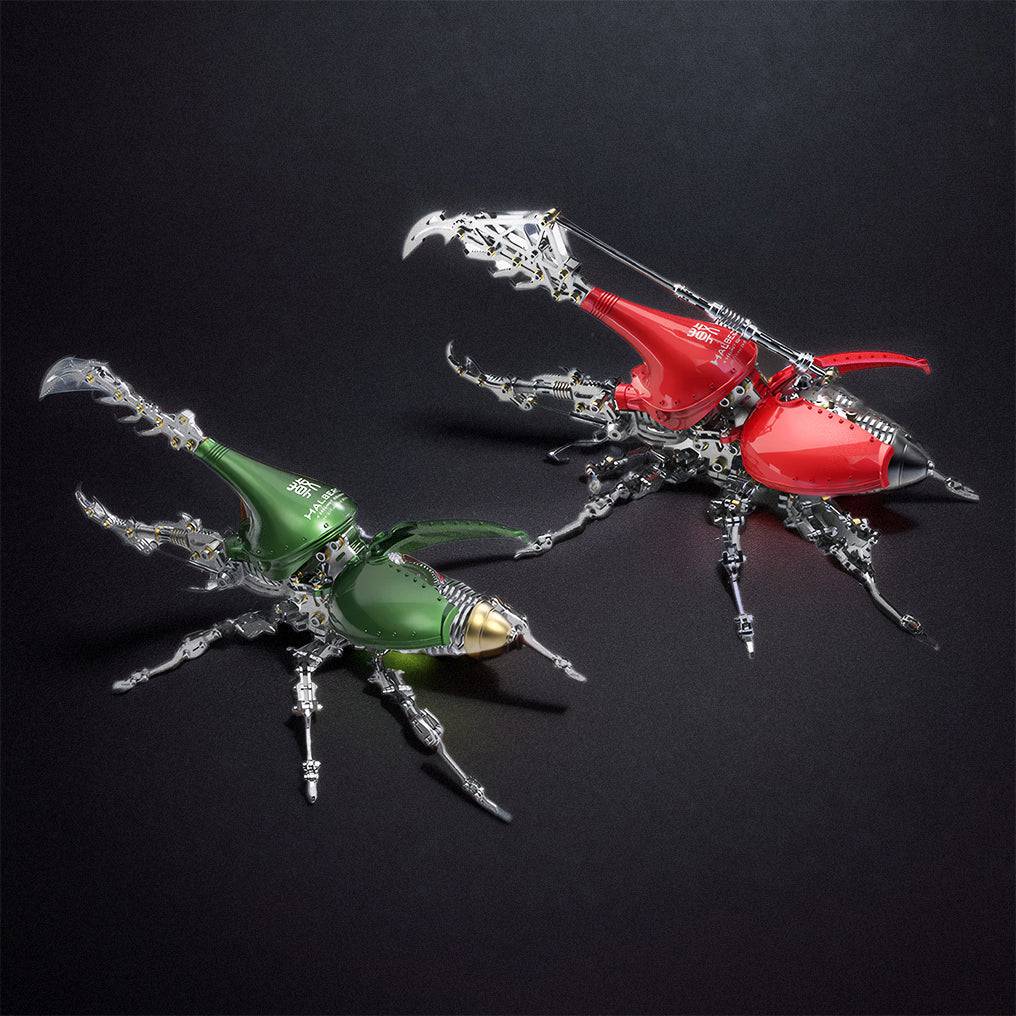 Intricate 3D Metal Beetle Model Kit with Long Horn - Perfect DIY Puzzle Adventure! - OPICRAFT
