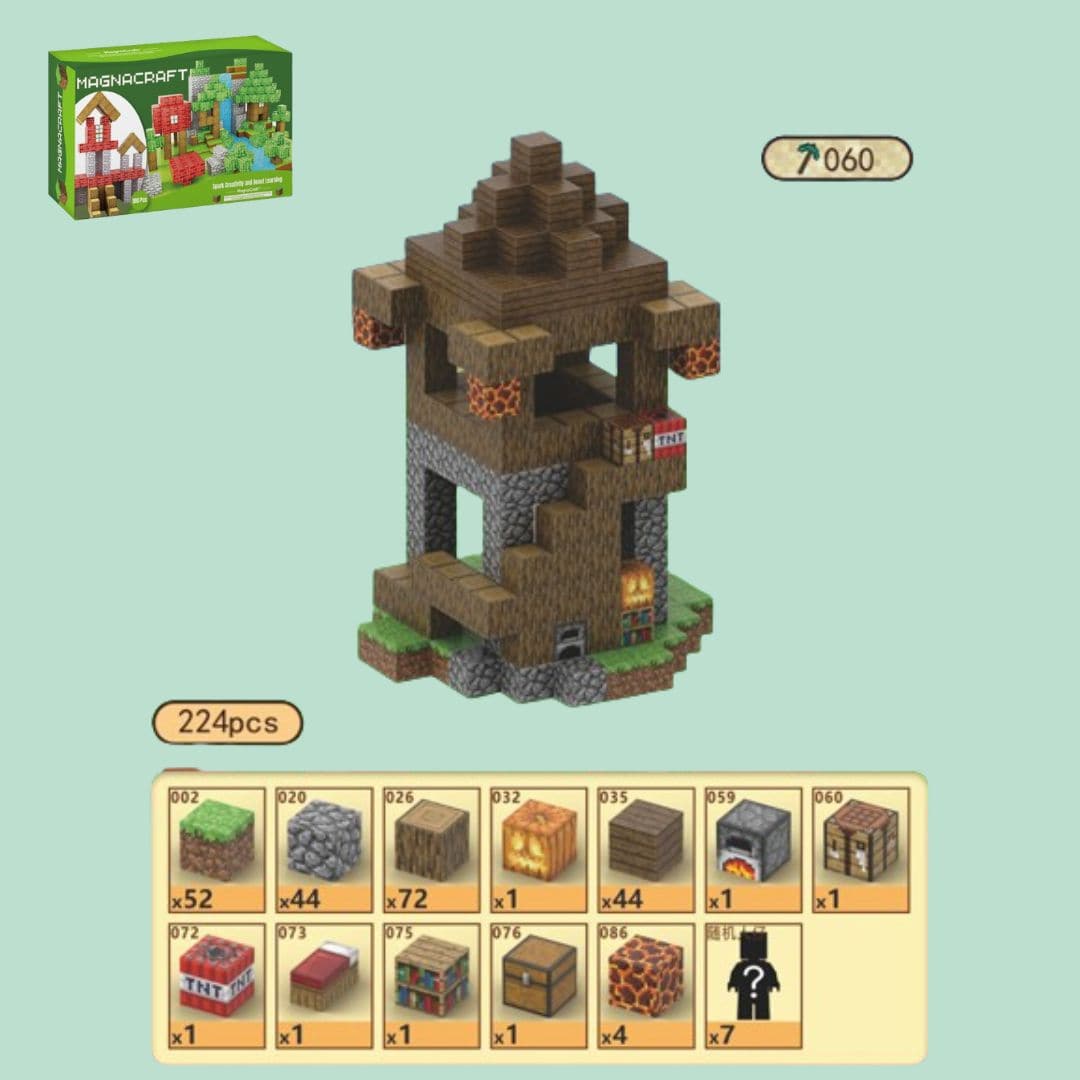 CubeCraft Magnet Builders Set (224pcs) - OPICRAFT