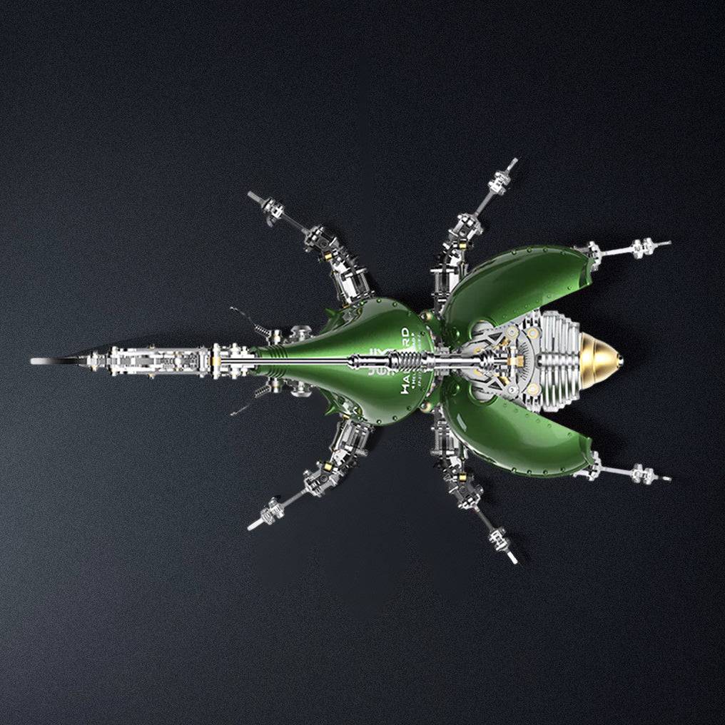 Intricate 3D Metal Beetle Model Kit with Long Horn - Perfect DIY Puzzle Adventure! - OPICRAFT