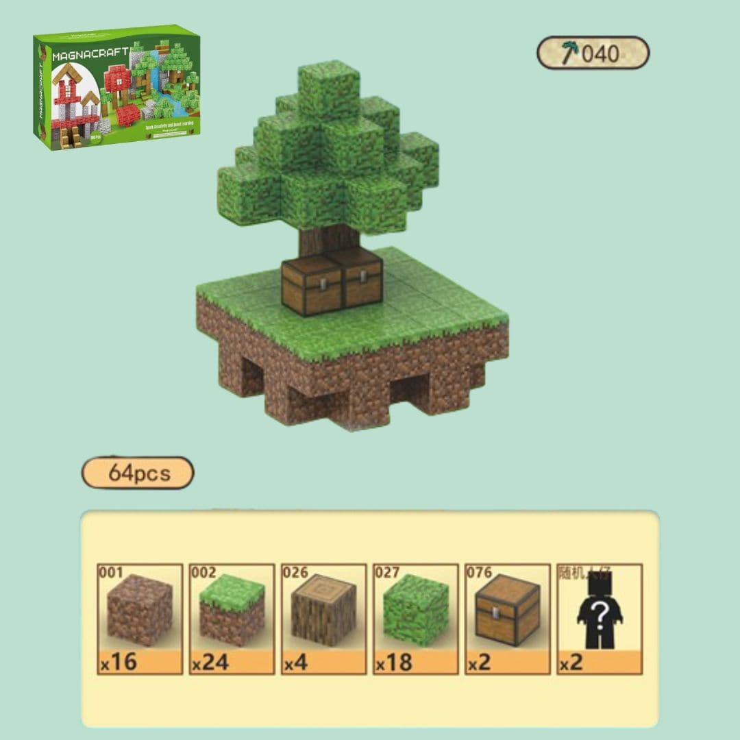 Magneto Blocks: Mine World Edition (64pcs) - OPICRAFT