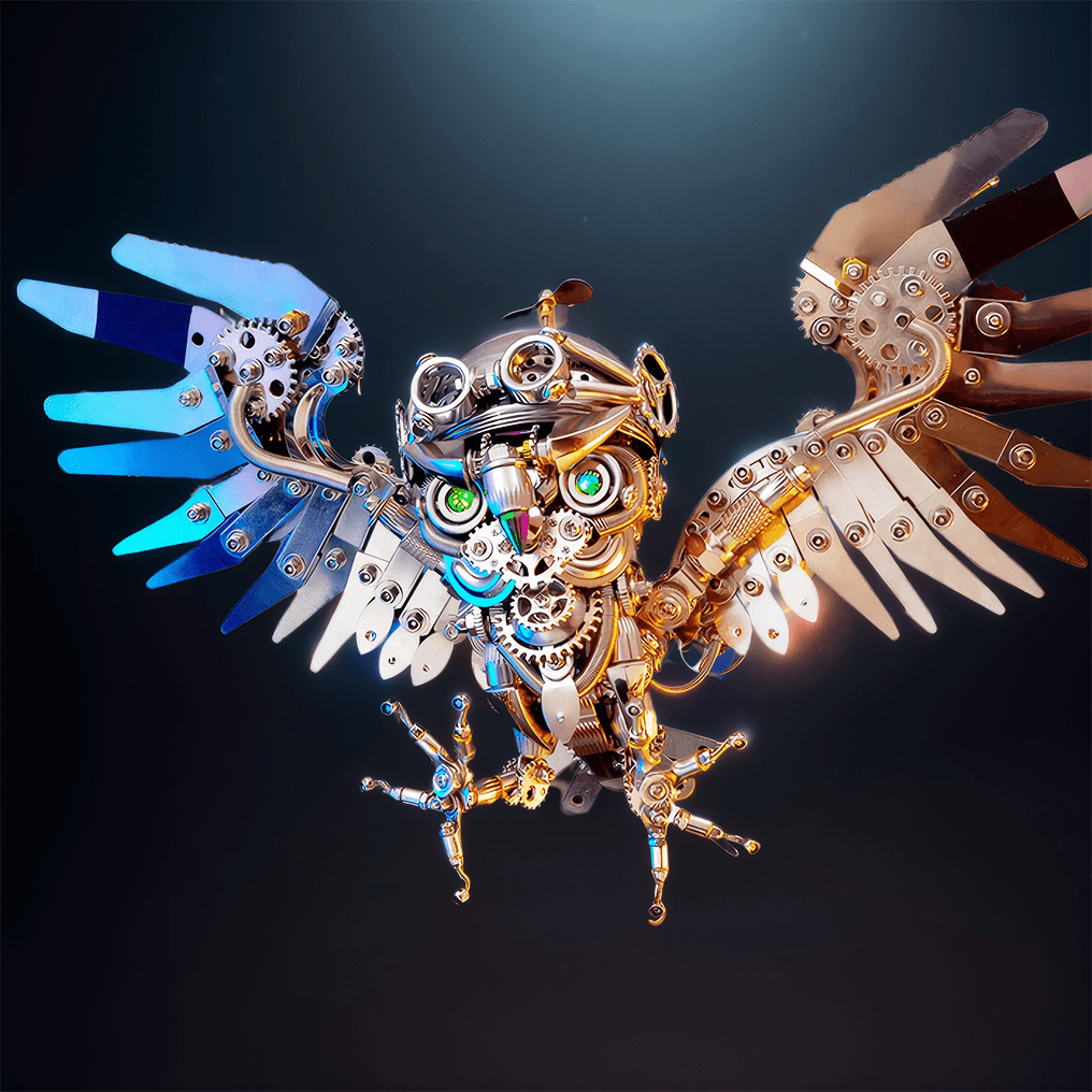 Steampunk 3D Metal Owl Model Kit – Enchanting Mechanical Puzzle Building Set for Creative Fun - OPICRAFT