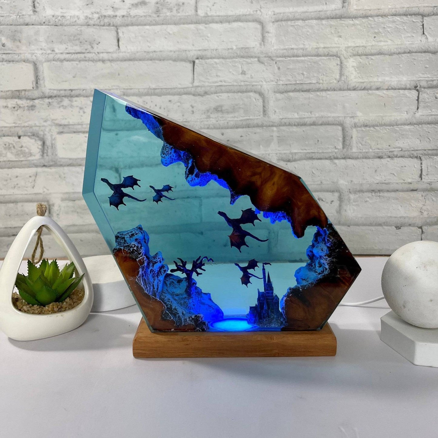 HOT SALE❗❗ Fire Dragon and Ice Dragon Resin Night Light - OPICRAFT
