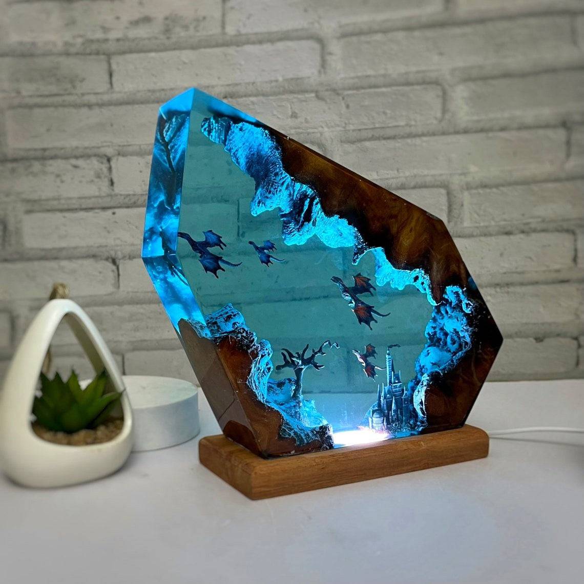 HOT SALE❗❗ Fire Dragon and Ice Dragon Resin Night Light - OPICRAFT