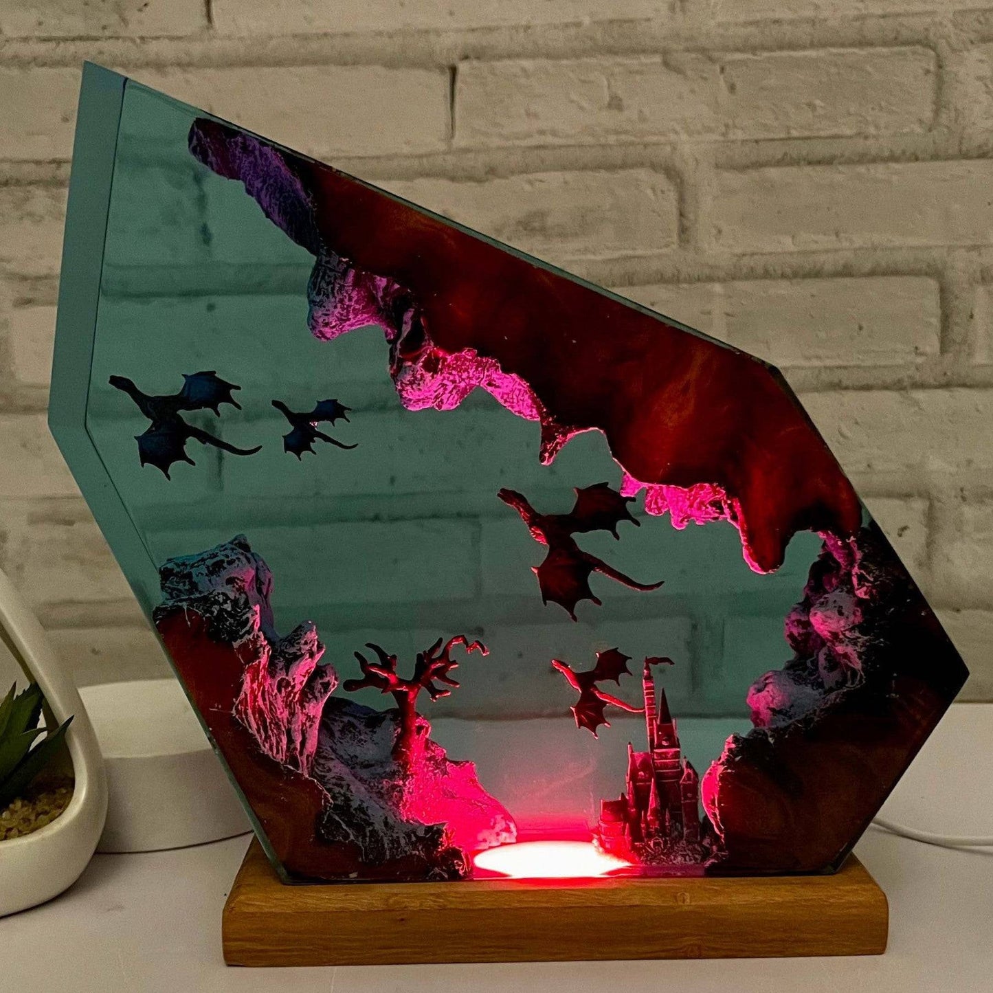 HOT SALE❗❗ Fire Dragon and Ice Dragon Resin Night Light - OPICRAFT