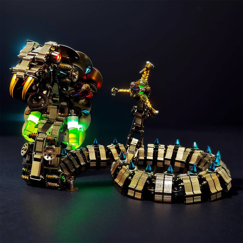 Create Your Own 3D Snake Metal Model: Engaging 1000+ Piece Puzzle Building Set! - OPICRAFT