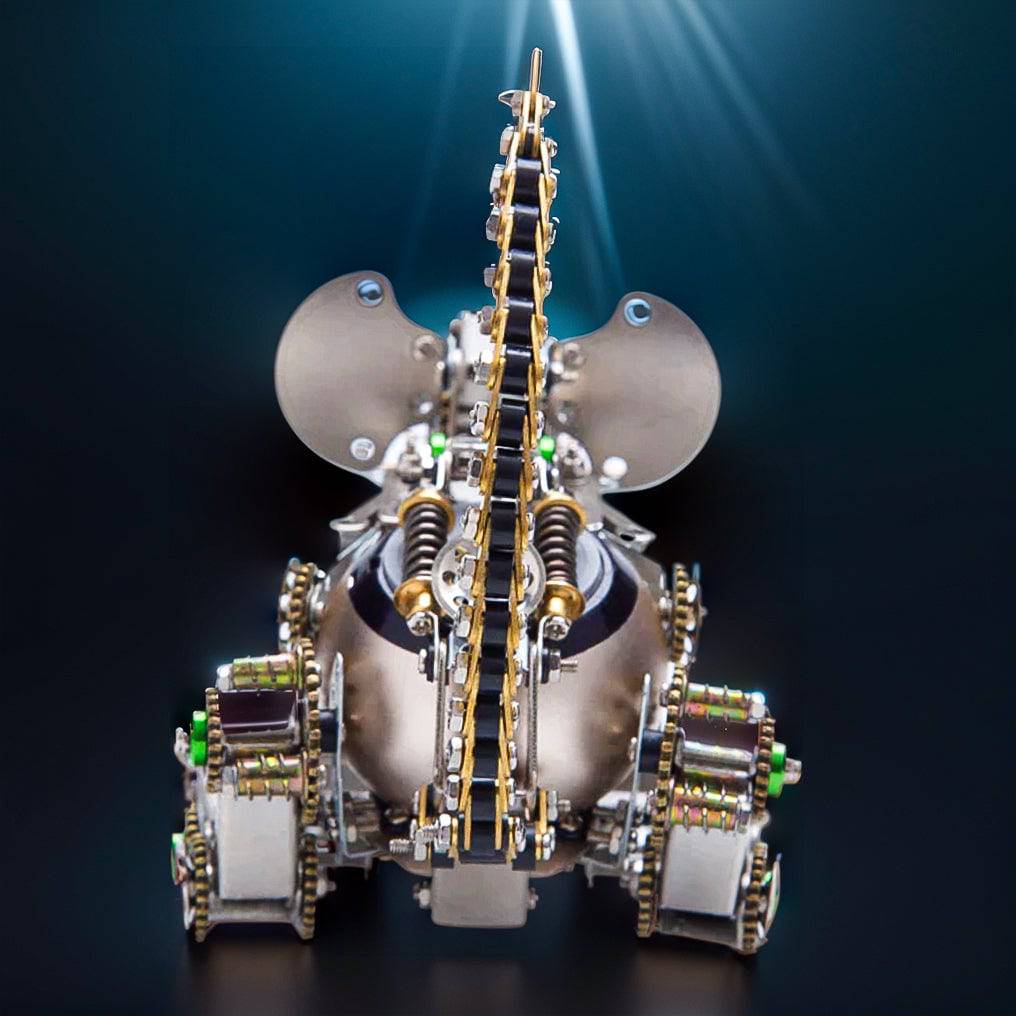 Easter Mouse 3D Metal Mechanical Puzzle Kit - 525 PCS DIY Animal Assembly Model - OPICRAFT