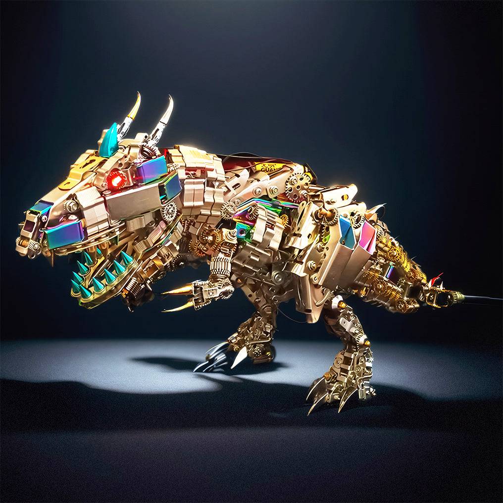 Ultimate 3D Mechanical T-Rex Metal Puzzle Kit - Over 2500 Pieces, Impressive 55cm Tall Build! - OPICRAFT