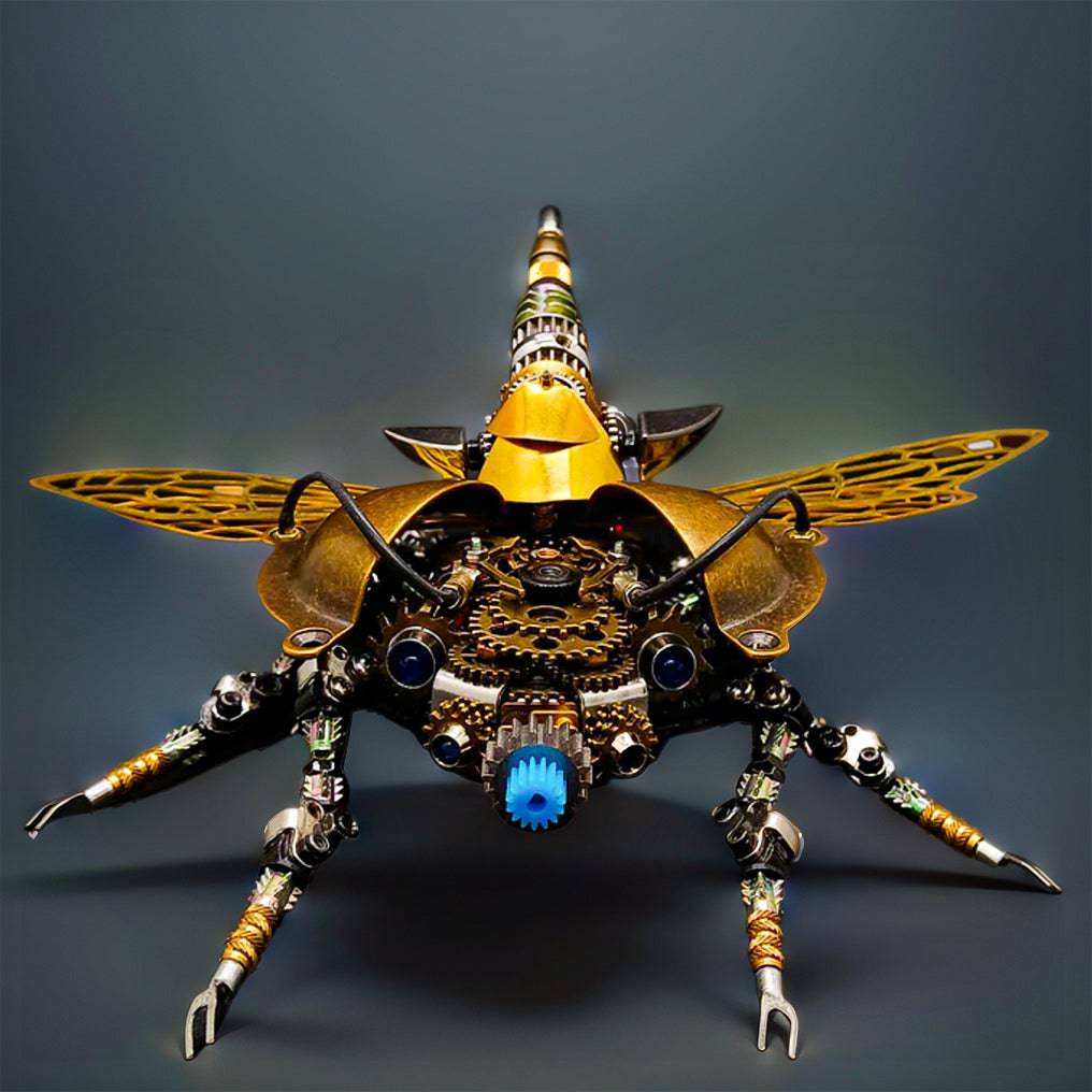 Engaging 3D Metal Beetle Assembly Puzzle Kit - Create Your Own Rotating Mechanical Marvel! - OPICRAFT
