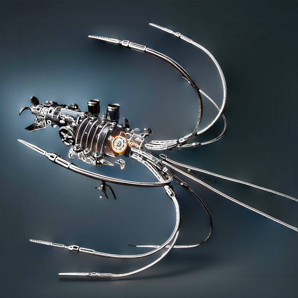 Intriguing 3D Metal Steampunk Giant Squid Puzzle Model Kit - 295+ Intricate Pieces for Creative Assembly! - OPICRAFT