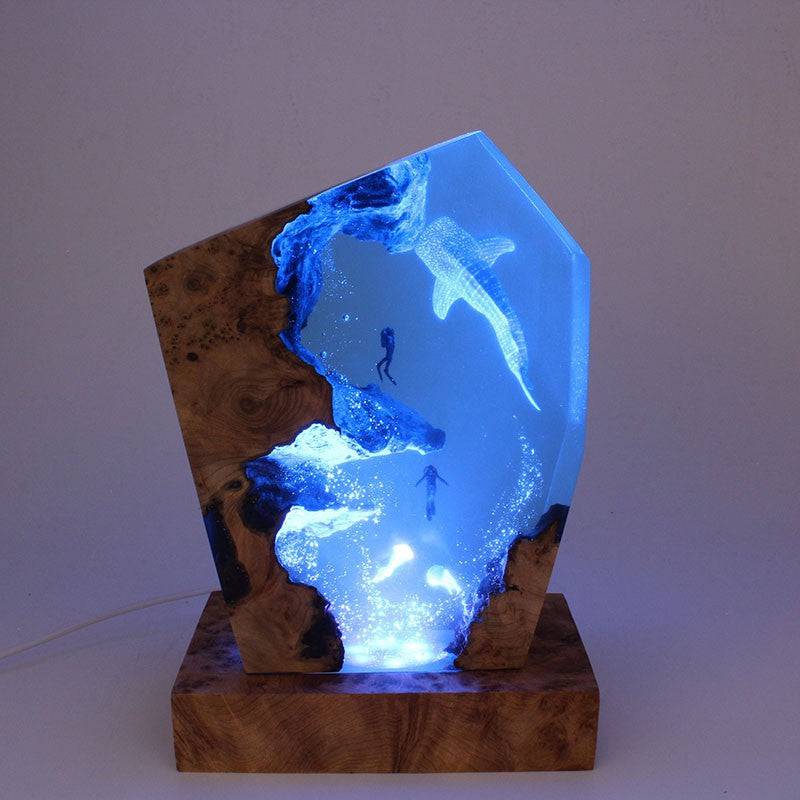 Ocean Whale Shark Resin Night Light - OPICRAFT