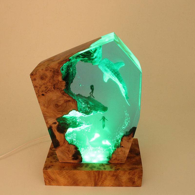 Ocean Whale Shark Resin Night Light - OPICRAFT