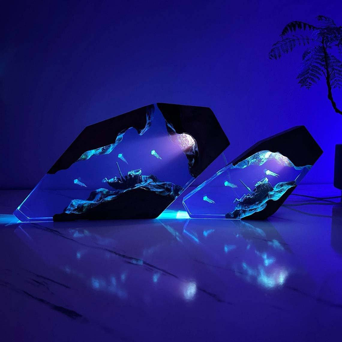 Going Merry Shipwreck Resin Night Light - OPICRAFT