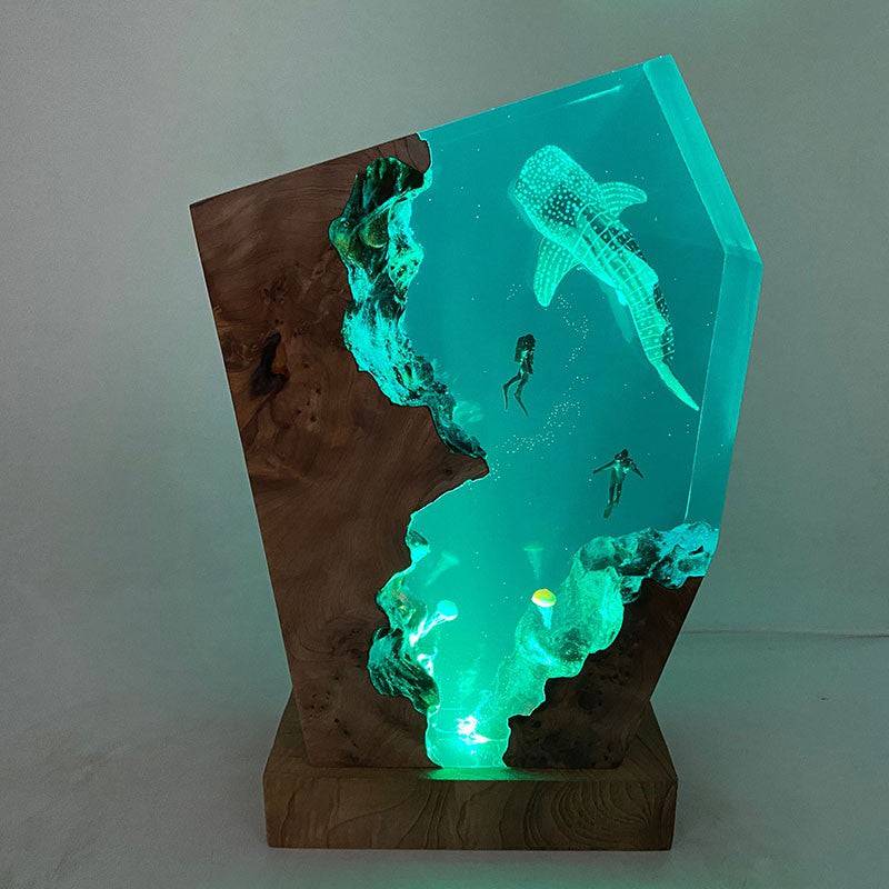 Ocean Whale Shark Resin Night Light - OPICRAFT
