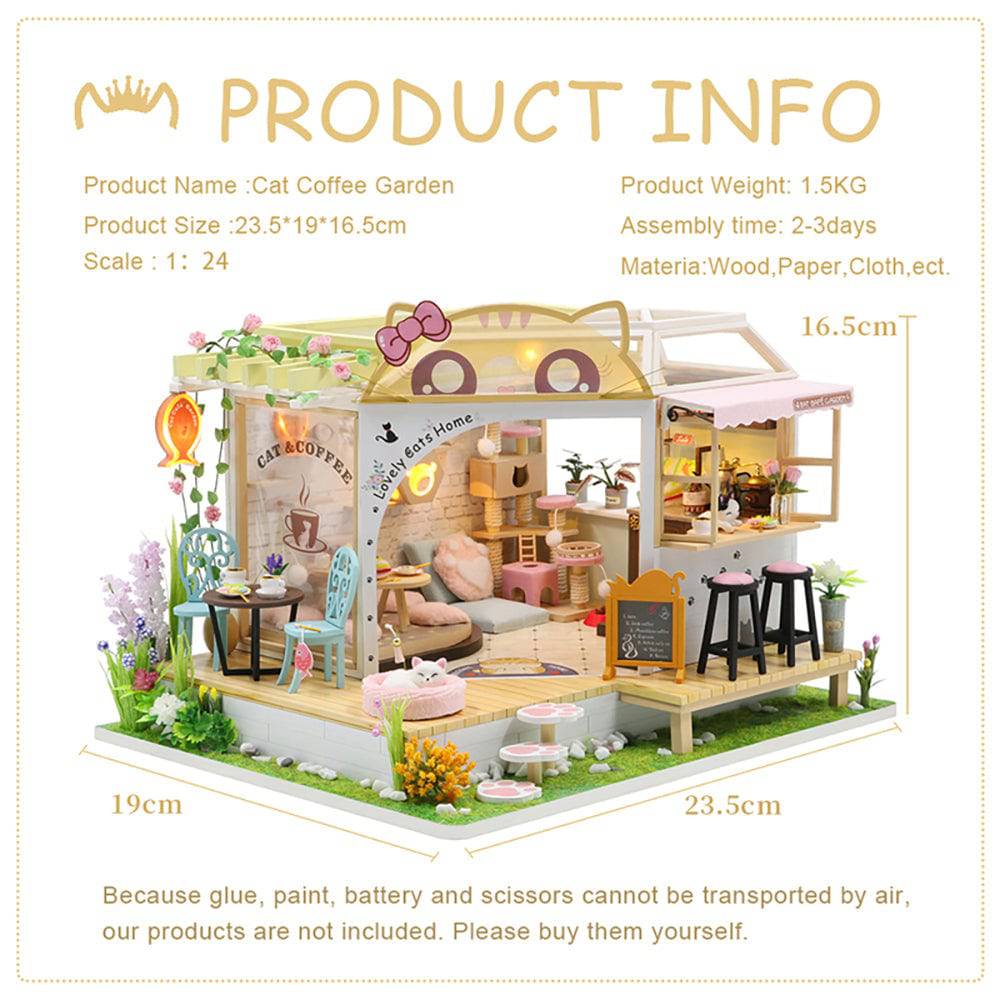 BRIVLOX 1: 24 DIY Dollhouse Kit (Cat Coffee Garden) - BRIVLOX | Where Innovation Meets Style!