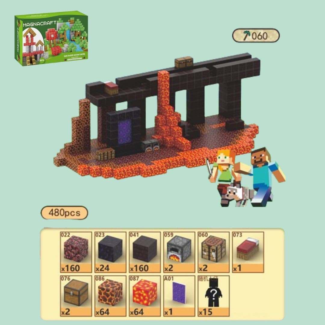 AdventureMine Magnetic Cube Set (480pcs) - OPICRAFT