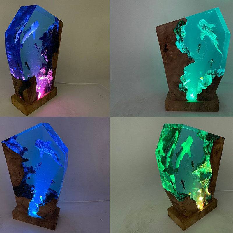 Ocean Whale Shark Resin Night Light - OPICRAFT