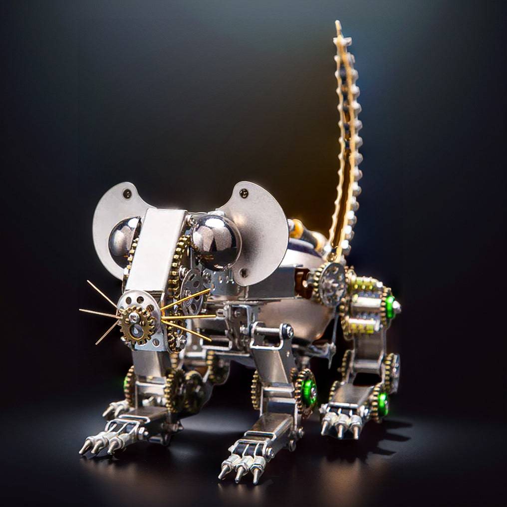 Easter Mouse 3D Metal Mechanical Puzzle Kit - 525 PCS DIY Animal Assembly Model - OPICRAFT