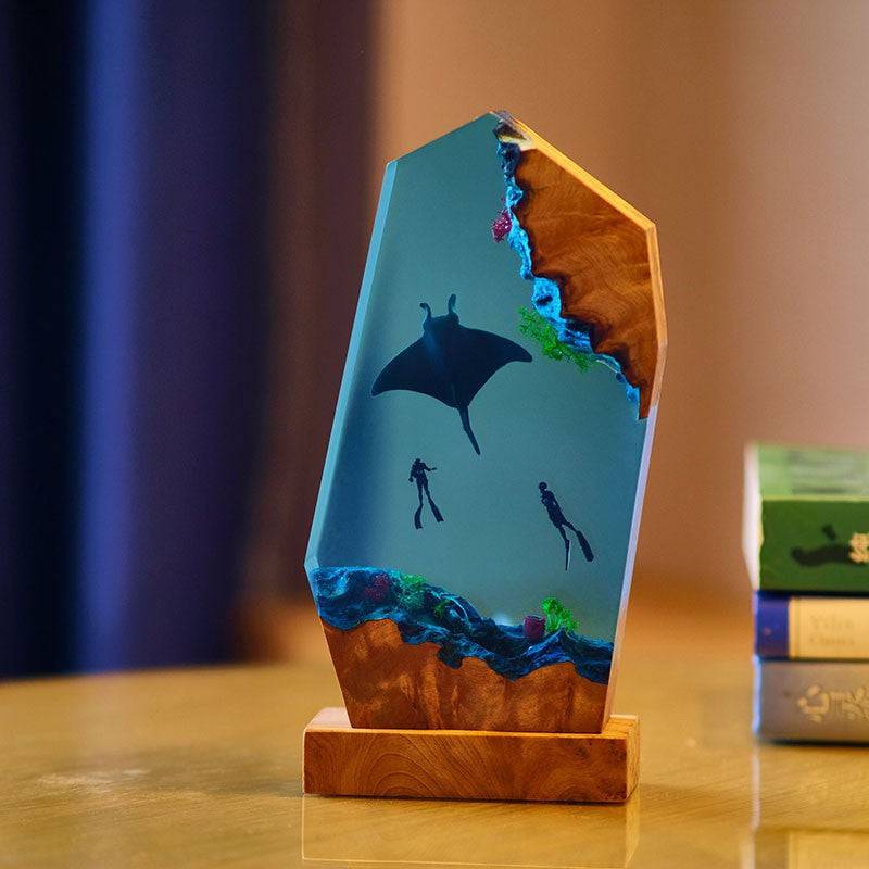 Deep Sea World Scene Resin Night Light - OPICRAFT
