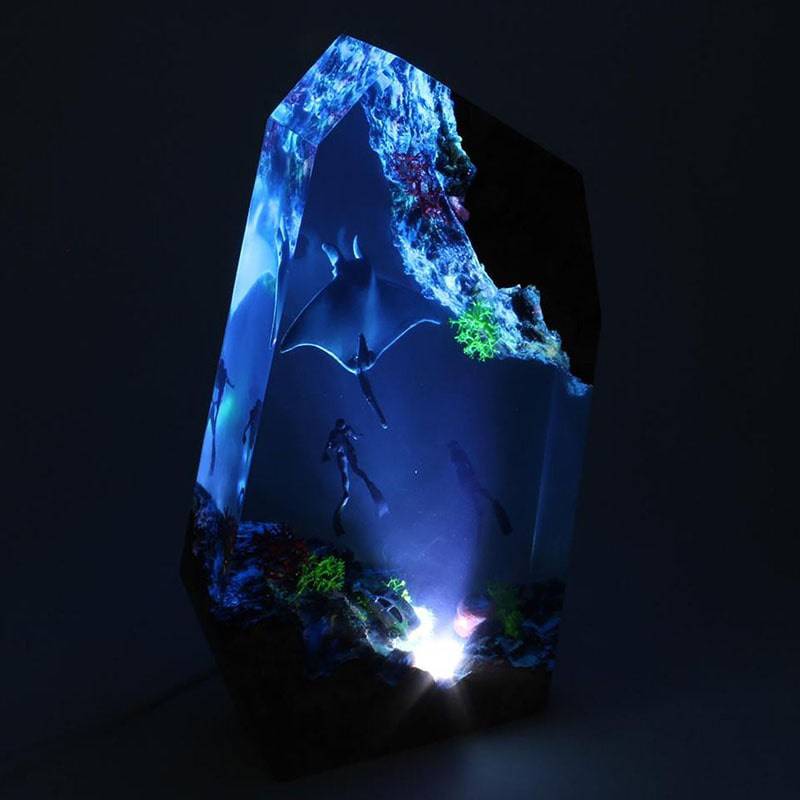 Deep Sea World Scene Resin Night Light - OPICRAFT