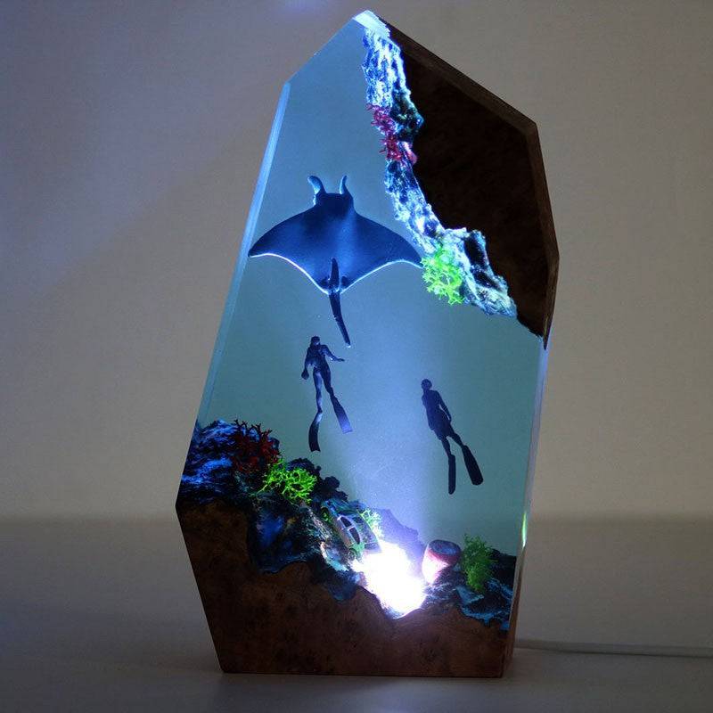 Deep Sea World Scene Resin Night Light - OPICRAFT