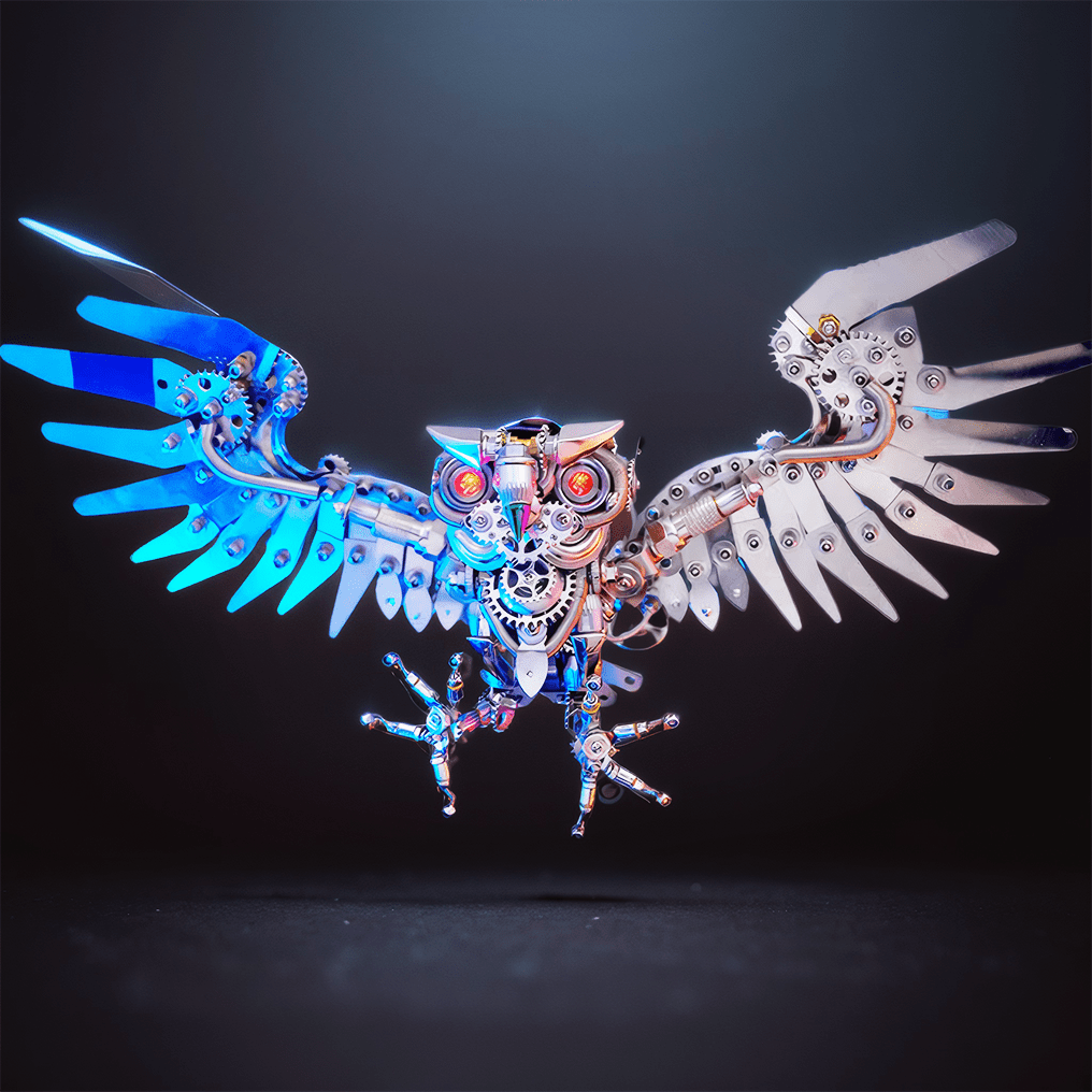 Steampunk 3D Metal Owl Model Kit – Enchanting Mechanical Puzzle Building Set for Creative Fun - OPICRAFT