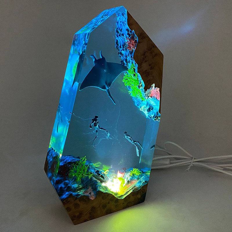Deep Sea World Scene Resin Night Light - OPICRAFT