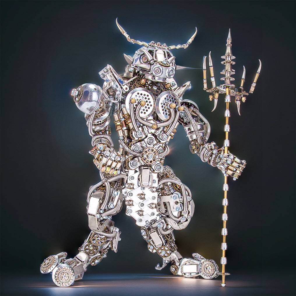Assemble Your Own 3D Metal Mechanical Bull-Headed Demon Figurine - 2500+ High-Quality Pieces! - OPICRAFT