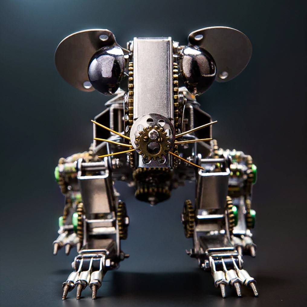 Easter Mouse 3D Metal Mechanical Puzzle Kit - 525 PCS DIY Animal Assembly Model - OPICRAFT