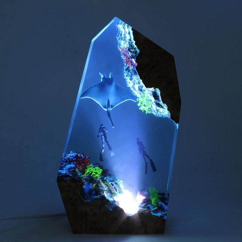 Deep Sea World Scene Resin Night Light - OPICRAFT