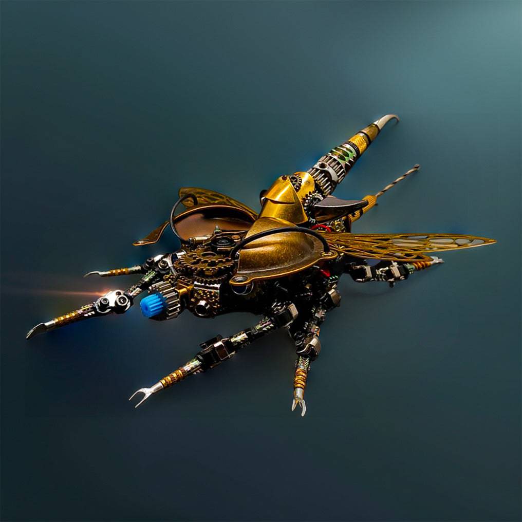 Engaging 3D Metal Beetle Assembly Puzzle Kit - Create Your Own Rotating Mechanical Marvel! - OPICRAFT