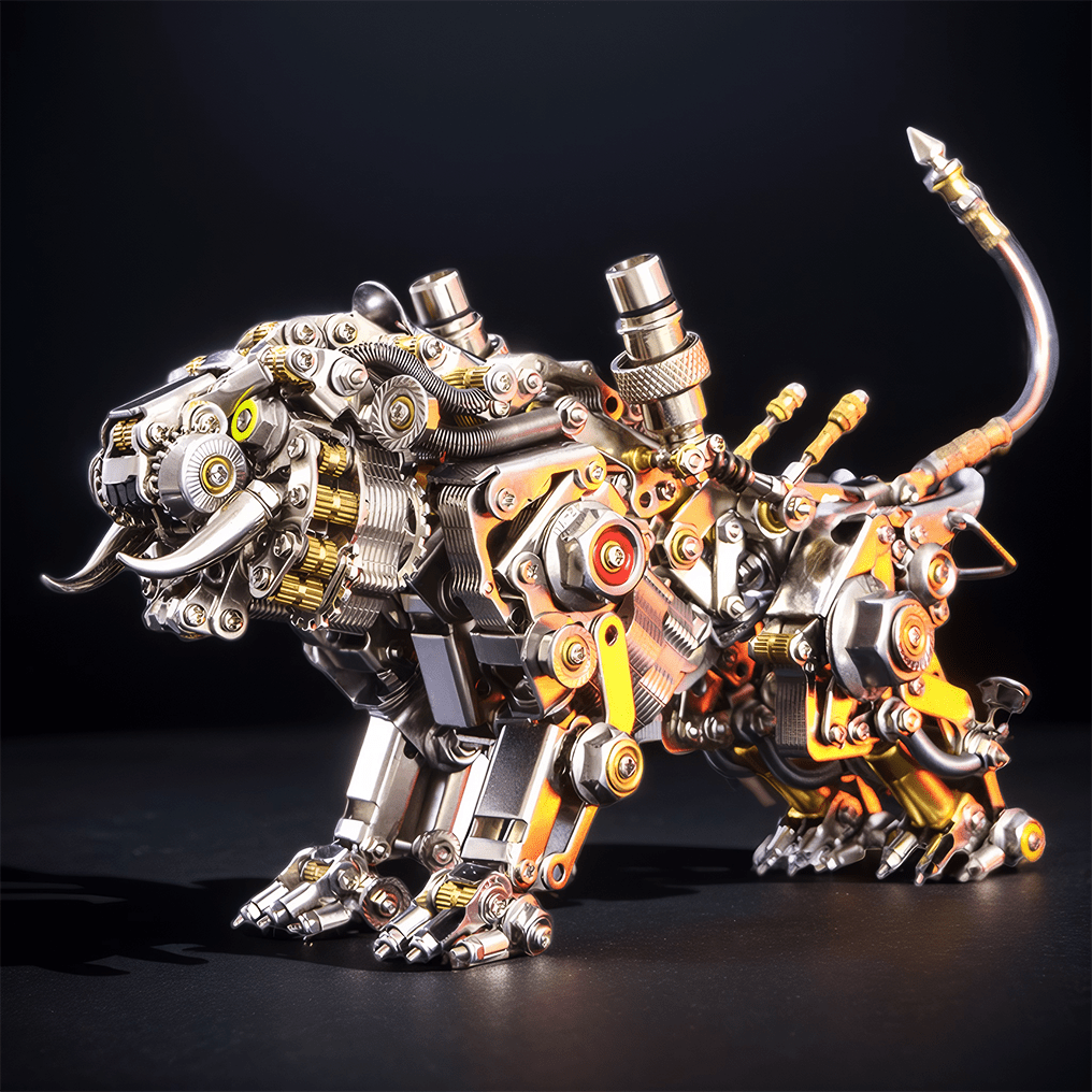 Engaging DIY 3D Metal Bengal Tiger Puzzle Kit - Creative Building Block Experience! - OPICRAFT