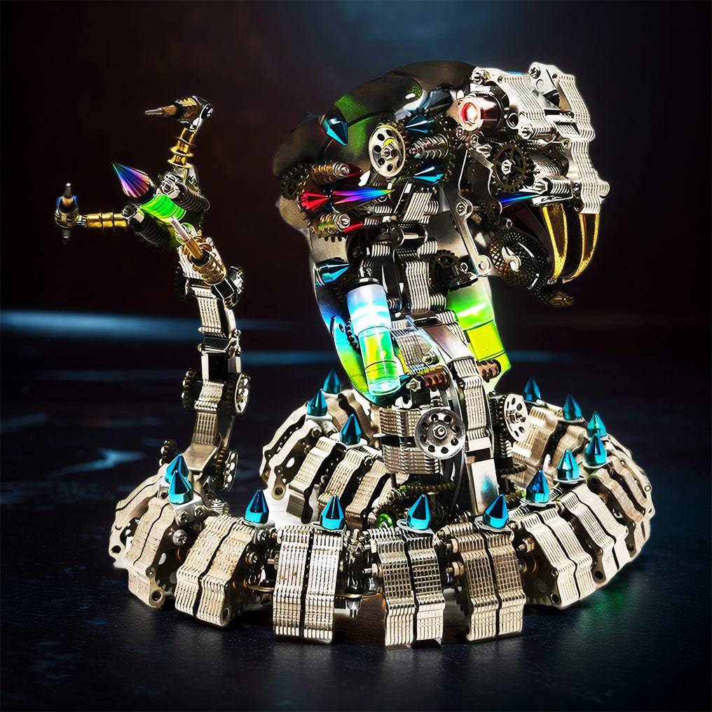 Create Your Own 3D Snake Metal Model: Engaging 1000+ Piece Puzzle Building Set! - OPICRAFT