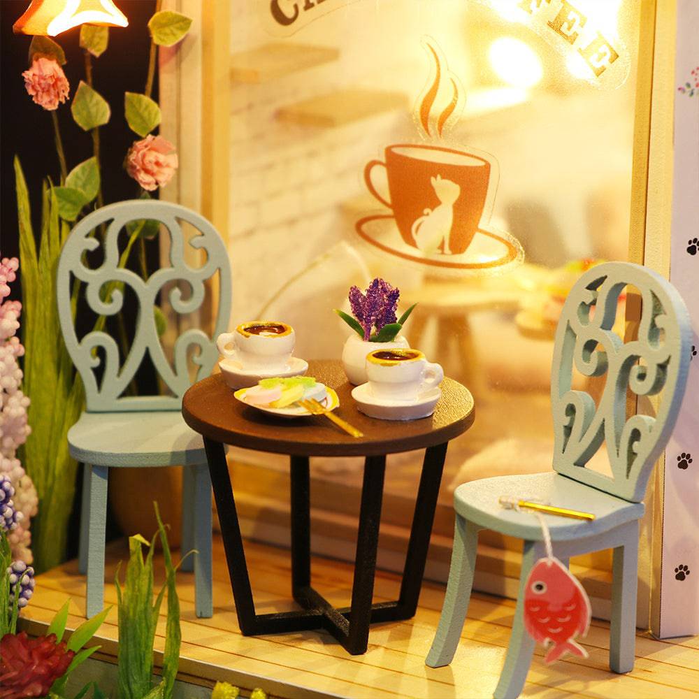 BRIVLOX 1: 24 DIY Dollhouse Kit (Cat Coffee Garden) - BRIVLOX | Where Innovation Meets Style!