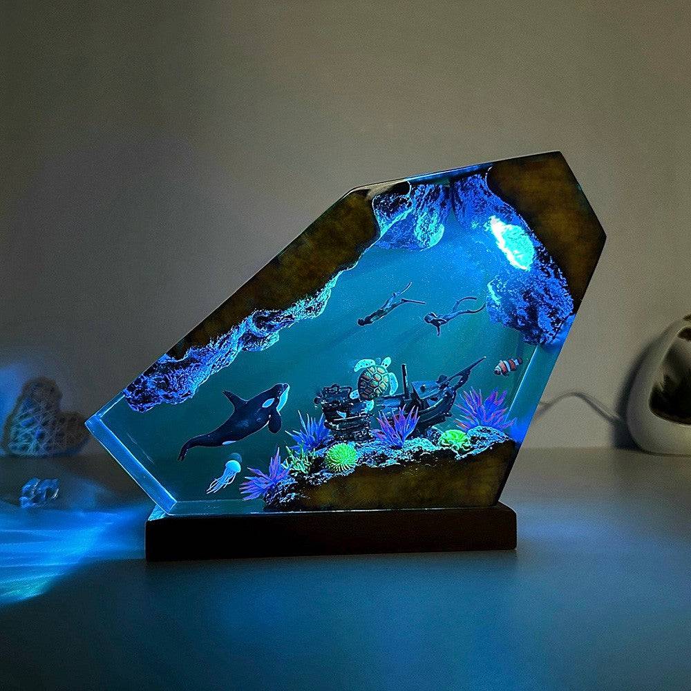Orca and Turtle Resin Night Light - OPICRAFT