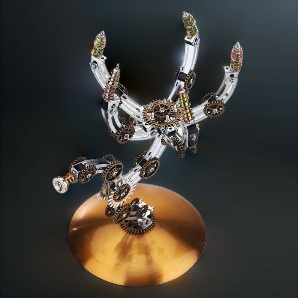 Intricate 3D Steampunk Wasp Model Kit – Engaging 627-Piece Puzzle with Scenic Base - OPICRAFT