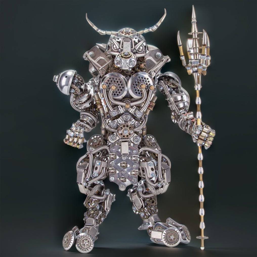 Assemble Your Own 3D Metal Mechanical Bull-Headed Demon Figurine - 2500+ High-Quality Pieces! - OPICRAFT