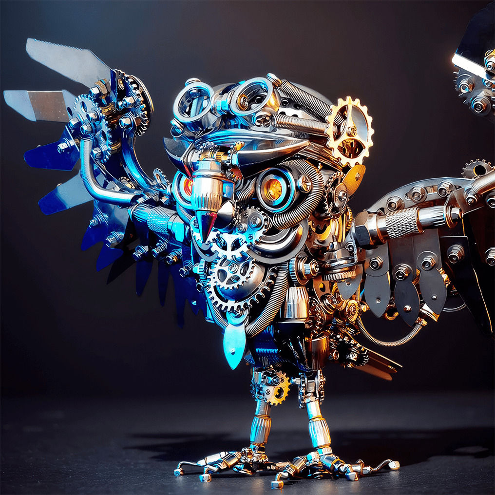 Steampunk 3D Metal Owl Model Kit – Enchanting Mechanical Puzzle Building Set for Creative Fun - OPICRAFT