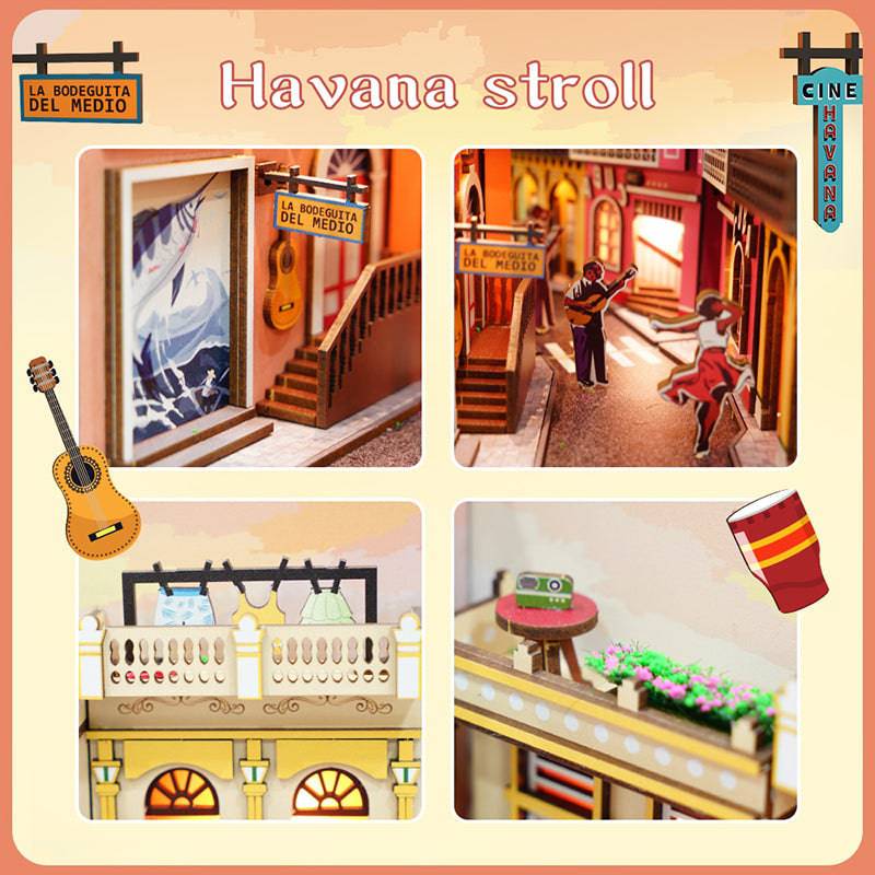 BRIVLOX™ DIY Booknook Kit (Havana Stroll) - BRIVLOX | Where Innovation Meets Style!